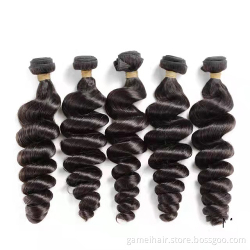 Hair Extension Raw brazilian Human cuticle aligned Loose Wave hair bundles